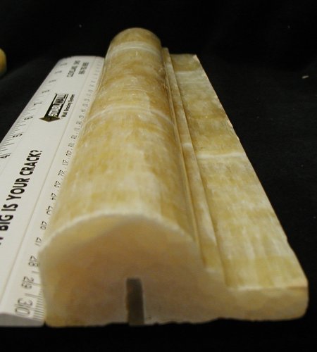 Honey Onyx Bullnose Chair rail Molding Trim Polished 2 x 12 - Tilefornia