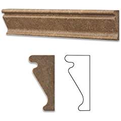 Noce Travertine Honed 2 1/2 X 12 Crown Molding Trim - Lot of 50 pcs. - Tilefornia