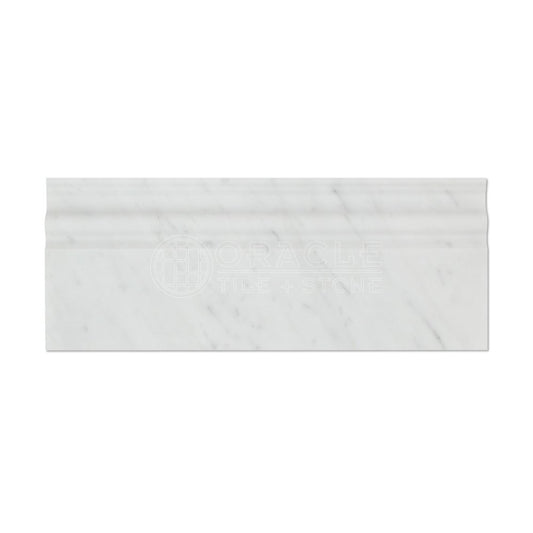 Carrara White Italian (Bianco Carrara) Marble Baseboard Trim Molding, Polished - Tilefornia