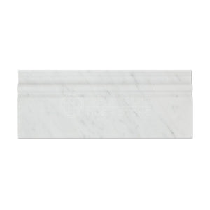 Carrara White Italian (Bianco Carrara) Marble Baseboard Trim Molding, Polished - Tilefornia