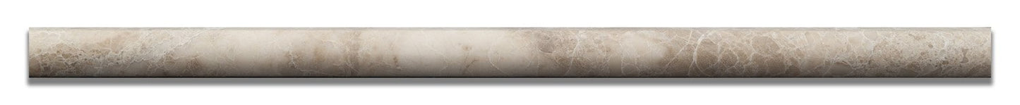 Cappuccino Marble Honed 1/2 X 12 Pencil Liner - Standard Quality - BOX of 15 PCS - Tilefornia