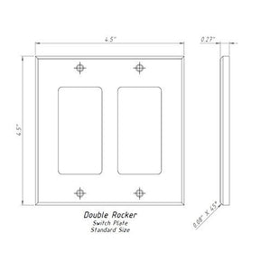 Greek Thassos White Marble Switch Plate Cover, Polished-2 ROCKER - Tilefornia