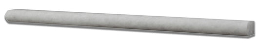 Crystal White Marble Honed 1/2 X 12 Pencil Liner Trim Molding - Standard Quality - BOX of 15 PCS. - Tilefornia