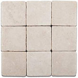 Turkish Crema Marfil Marble 4 X 4 Tumbled Field Tile - Box of 5 sq. ft. - Tilefornia