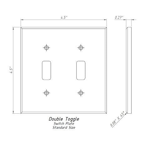 Greek Thassos White Marble Switch Plate Cover, Polished-2 TOGGLE - Tilefornia
