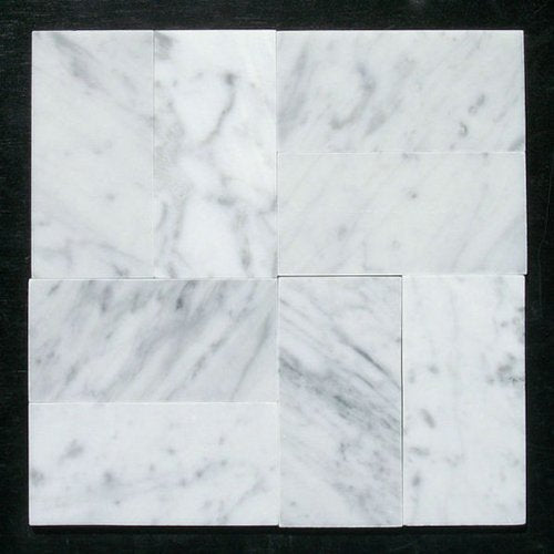 Carrara White Marble 1 X 1 Honed Mosaic Tile Mesh - 6