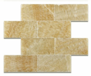 Honey Onyx 3 X 6 Polished Premium Brick / Subway Tile - Lot of 50 sq. ft. - Tilefornia