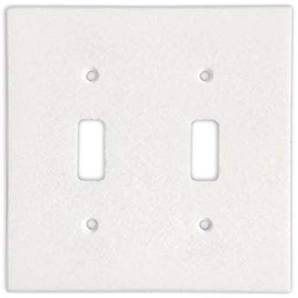 Thassos White Marble Switch Plate Cover, Polished (2 TOGGLE) - Tilefornia