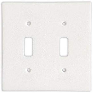 Thassos White Marble Switch Plate Cover, Honed (2 TOGGLE) - Tilefornia