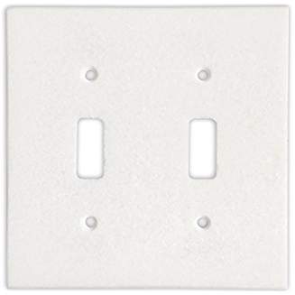 Thassos White Marble Switch Plate Cover, Honed (2 TOGGLE) - Tilefornia