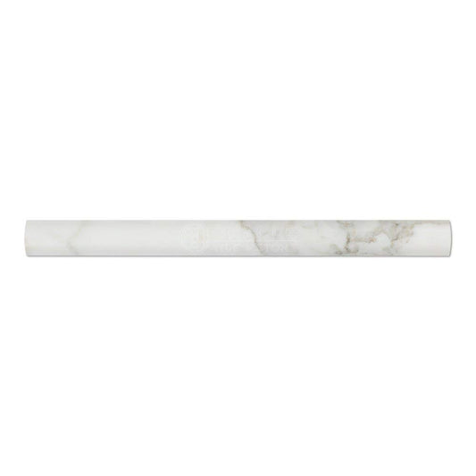Calacatta Gold (Italian Calcutta) Marble 1 X 12 Quarter-Round Trim Molding, Honed - Tilefornia