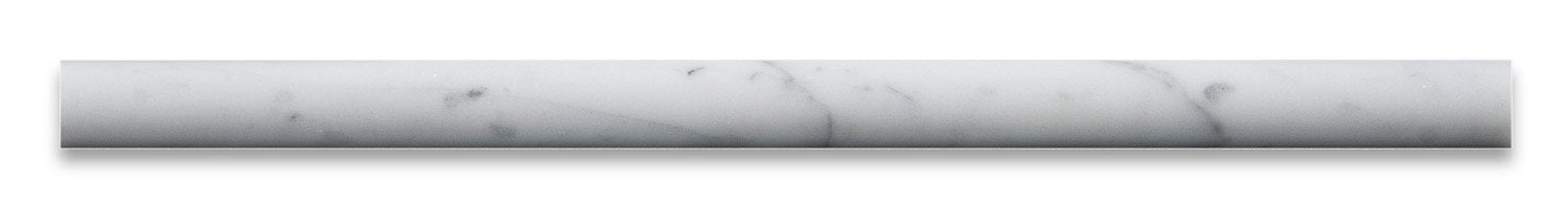 Carrara White Italian (Bianco Carrara) Marble 3/4 X 12 Bullnose Liner, Polished - Tilefornia