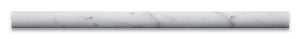 Carrrara White 3/4" X 12" Marble Polished Bullnose Pencil Liner Trim - Tilefornia