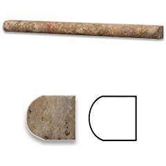Scabos Travertine Honed 3/4 X 12 Bullnose Liner Trim Molding - Box of 80 pcs. - Tilefornia