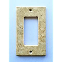 Light Walnut Travertine Switch Plate Cover Rocker - 2.75 X 4.5 IN - Tilefornia