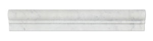 White Bianco Carrara Marble 2x12 Ogee Chair Rail Liner Trim - Tilefornia