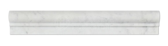 White Bianco Carrara Marble 2x12 Ogee Chair Rail Liner Trim - Tilefornia