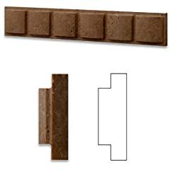 Noce Travertine Honed 2 X 12 Venice Molding Liner Trim - 4" Sample - Tilefornia