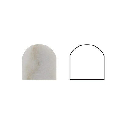 Calacatta Gold (Italian Calcutta) Marble 3/4 X 12 Bullnose Liner, Honed - Tilefornia