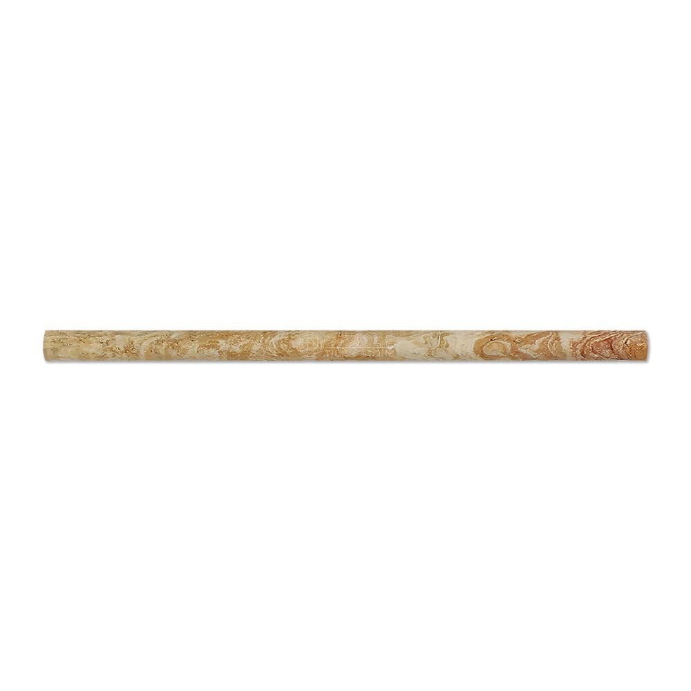 Valencia Travertine 1/2 X 12 Pencil Liner, Honed (LOT of 50 PCS.) - Tilefornia
