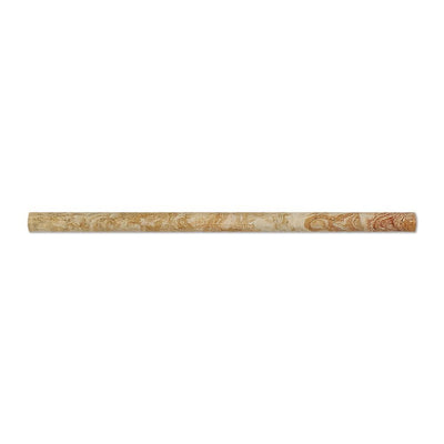 Cream Valencia Travertine Pencil Tile Trim 1/2x12, Honed