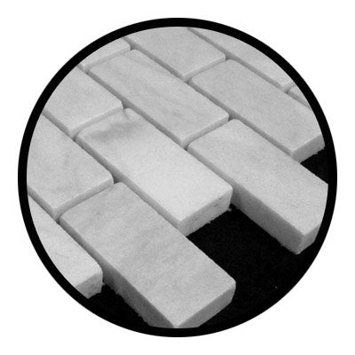 Carrara Marble Italian White Bianco Carrera 1x2 Mosaic Tile Honed - Tilefornia