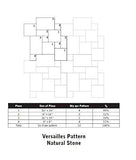 Walnut Travertine Roman / MIDI Versailles Pattern Tiles, Unfilled / Brushed & Chiseled (Lot of 135 Sq. Ft. (15 Bundles)) - Tilefornia