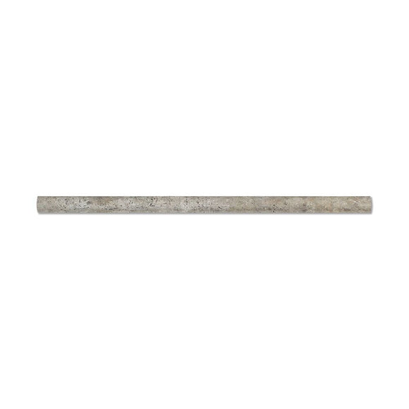 Silver Travertine 1/2 X 12 Pencil Liner, Honed (4