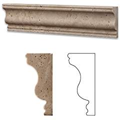 Ivory / Light Travertine Honed 2 3/4 X 12 Laguna Molding Liner Trim - Box of 5 pcs. - Tilefornia