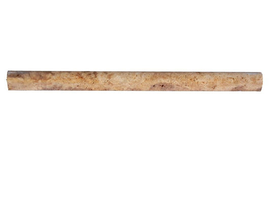 Gold Yellow travertine pencil liner bullnose 3/4" X 12" - Tilefornia