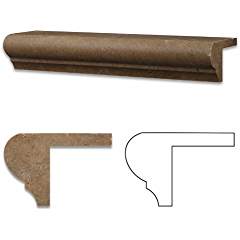Noce Travertine Honed 2 X 12 x 3 Corner Ogee Stair Tread Trim - Box of 5 pcs. - Tilefornia