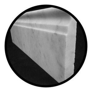 Carrara Marble Italian White Bianco Carrera 5/8" Baseboard Molding Honed - Tilefornia