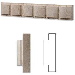 Ivory / Light Travertine Honed 2 X 12 Venice Molding Liner Trim - 4" Sample - Tilefornia