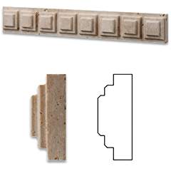 Ivory / Light Travertine Honed 1 11/16 X 12 La Jolla Trim Molding - 4" Sample - Tilefornia