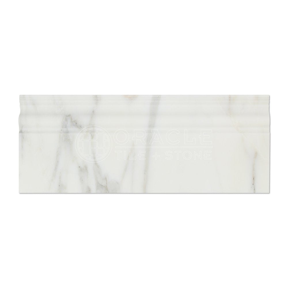 Calacatta Gold (Italian Calcutta) Marble Baseboard Trim Molding, Polished - Tilefornia
