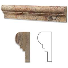 Scabos 2 1/2 X 12 Travertine Chair Rail Ogee-2 Molding Trim - Tilefornia