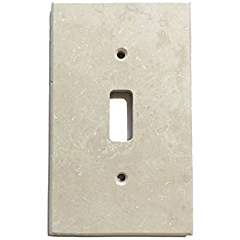 Ivory Light Travertine Switch Plate Cover (SINGLE TOGGLE) - Tilefornia