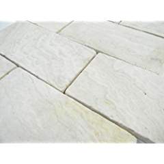 Ivory Travertine Tumbled 3x6 x 8mm wall/floor tile - Tilefornia
