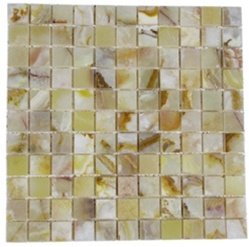 Rustic White Onyx Polished Mosaic Tiles 4x4 Sample of 1x1 - Tilefornia