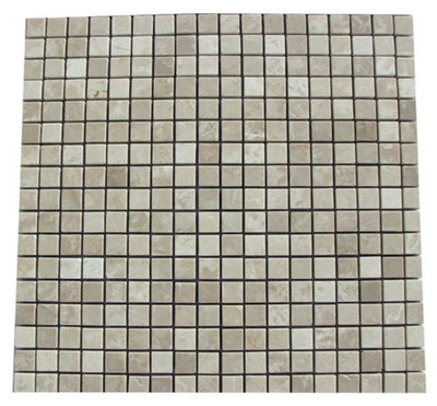 Beige Botticino Marble Mosaic Tile 5/8x5/8, Polished