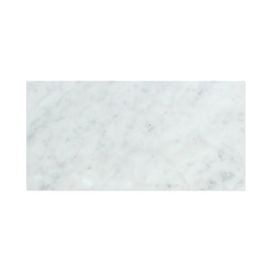 Carrara White Italian (Bianco Carrara) Marble 3 X 6 Subway Brick Field Tile, Honed - Tilefornia