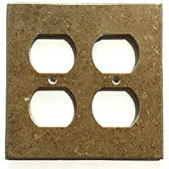 Noce Travertine Switch Plate Cover (2 DUPLEX) - Tilefornia