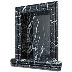 Negro Marquina Marble Polished Hand-Made Custom Shampoo Niche - LARGE - Tilefornia