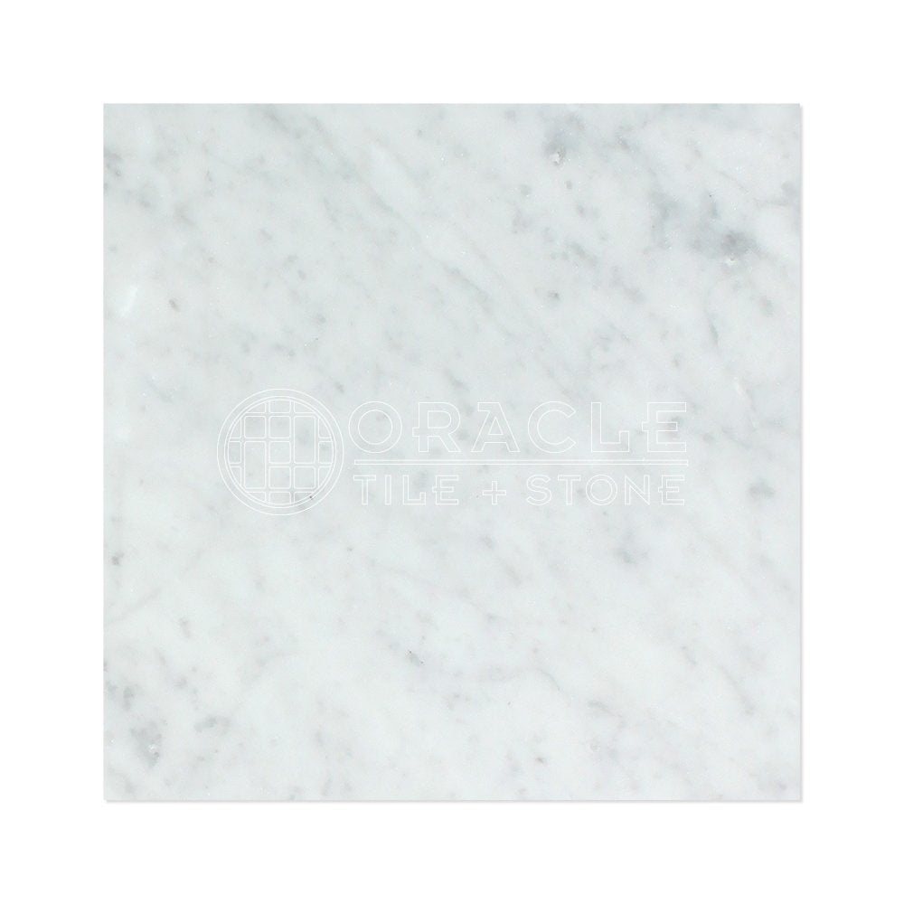 Carrara White Italian (Bianco Carrara) Marble 18 X 18 Field Tile (Lot of 20 pcs. (45 sq. ft.), Honed) - Tilefornia