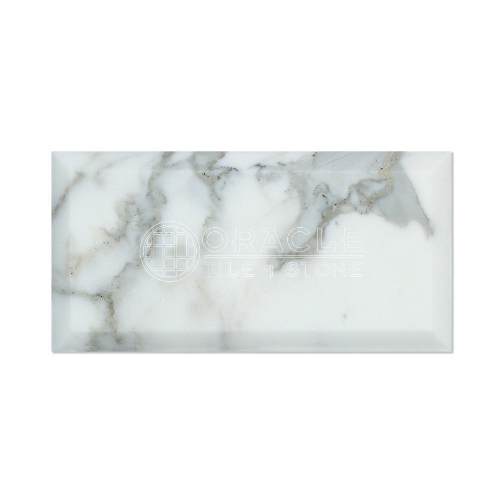 Calacatta Gold Italian Calcutta Marble Subway Tile 3 x 6 Honed - Tilefornia