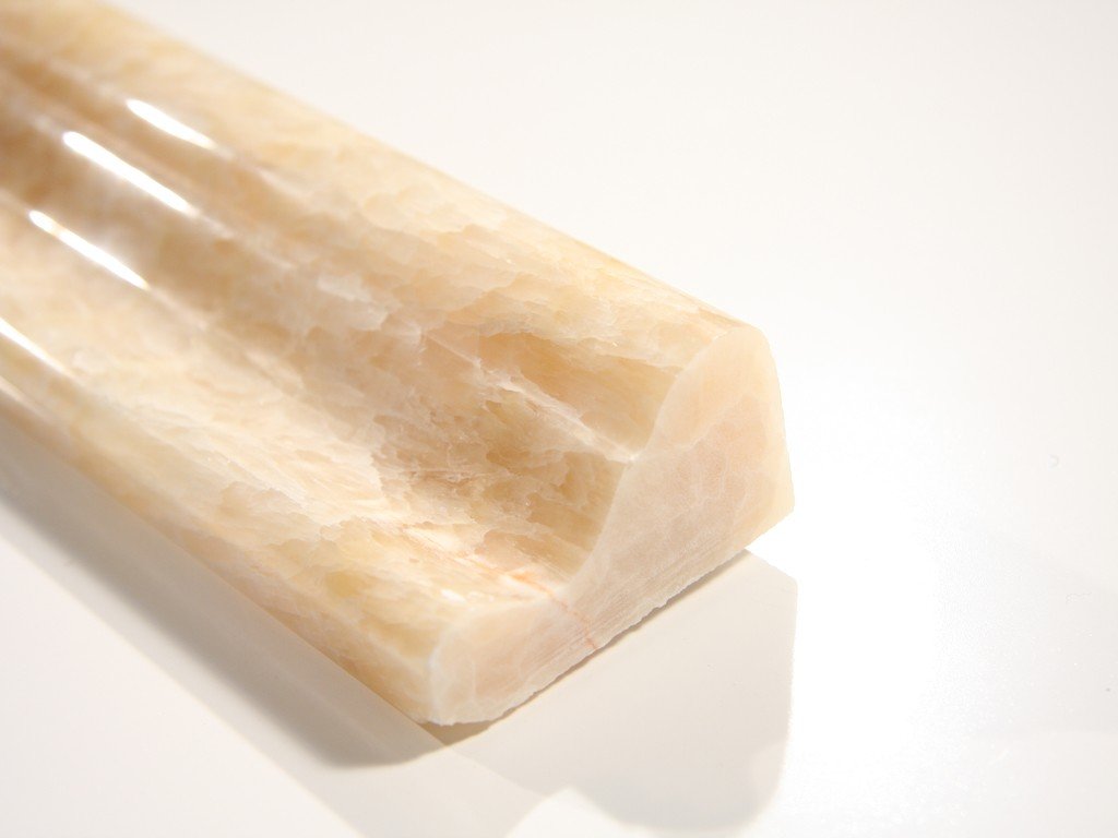 Honey Onyx 2x12 polish ogee chair rail - Tilefornia