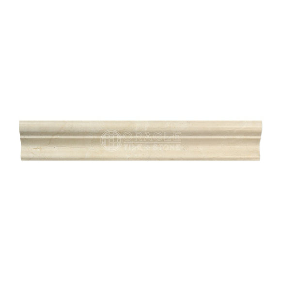 Crema Marfil Spanish Marble Crown Mercer Molding Trim, Polished - Tilefornia