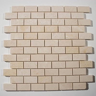 Crema Marfil Marble Subway Tile 1x2, Polished