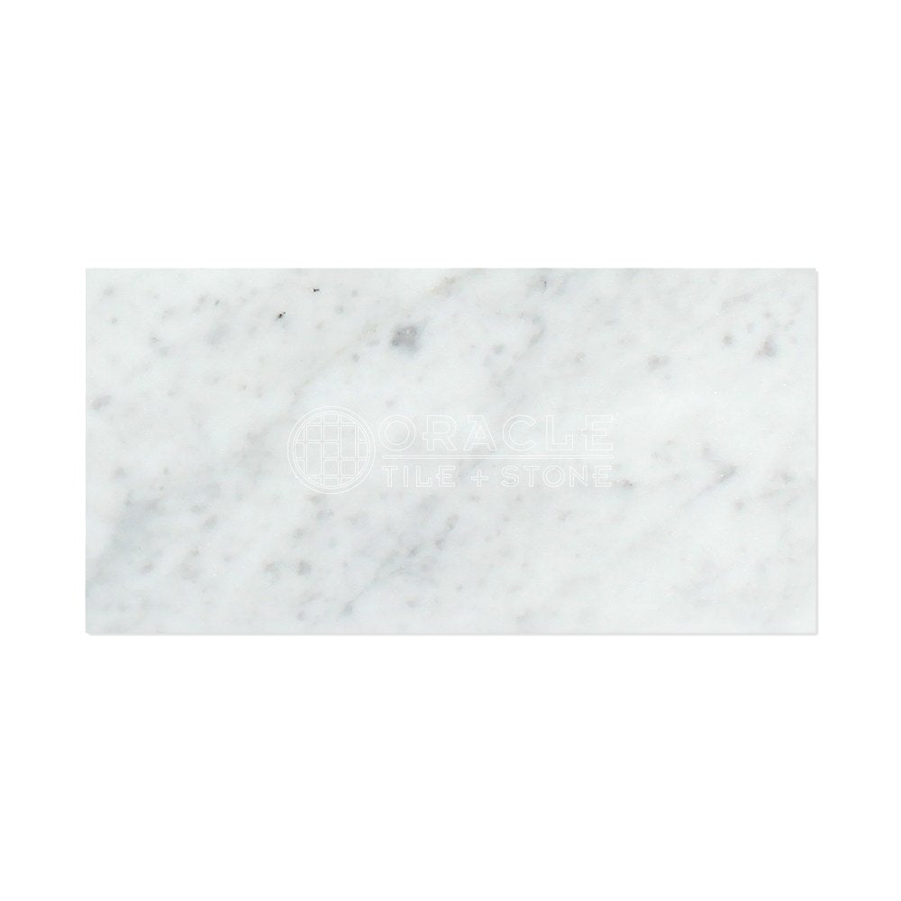 Carrara White Italian (Bianco Carrara) Marble 6 X 12 Subway Field Tile, Honed - Tilefornia