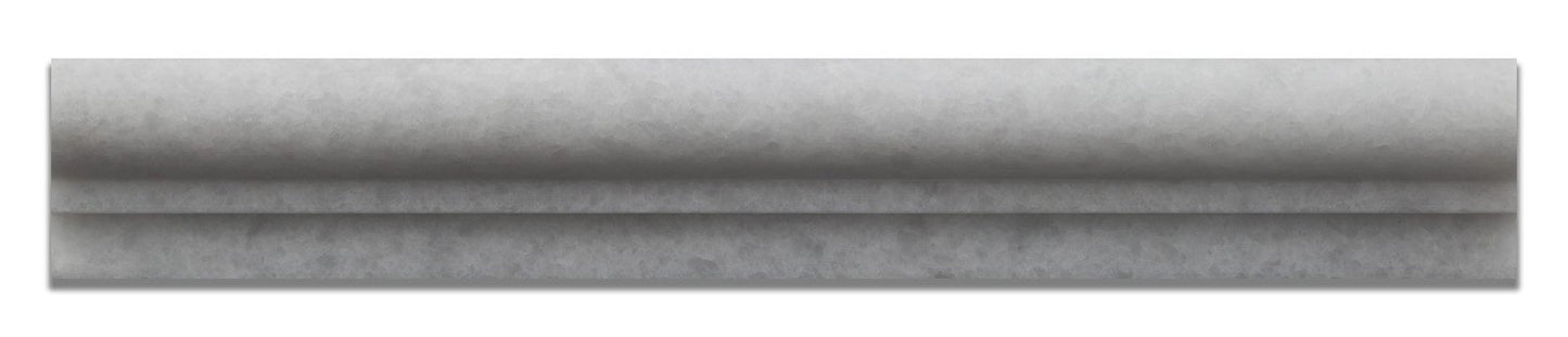 Crystal White Marble Honed 2 X 12 Milano Molding - Standard Quality - BOX of 15 PCS. - Tilefornia